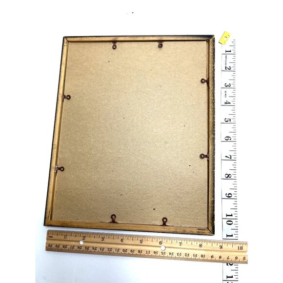 Vintage Black Wooden Picture Frame Set Of 2 W/ Glass Cover 8"x10" & 5"x7" - Picture 4 of 9